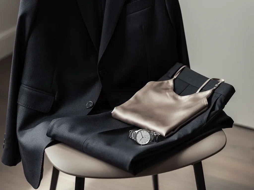 High-quality blazer and tailored trousers as key capsule wardrobe items