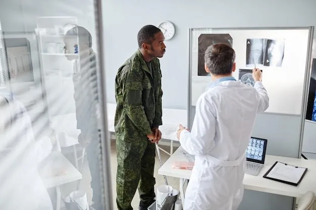 A photo of a US military research lab, with scientists and engineers working on advanced technology. The image should highlight cutting-edge equipment and a focus on innovation. Focus on showcasing the innovation in US Military Spending: Analyzing the Latest Budget and Priorities.
