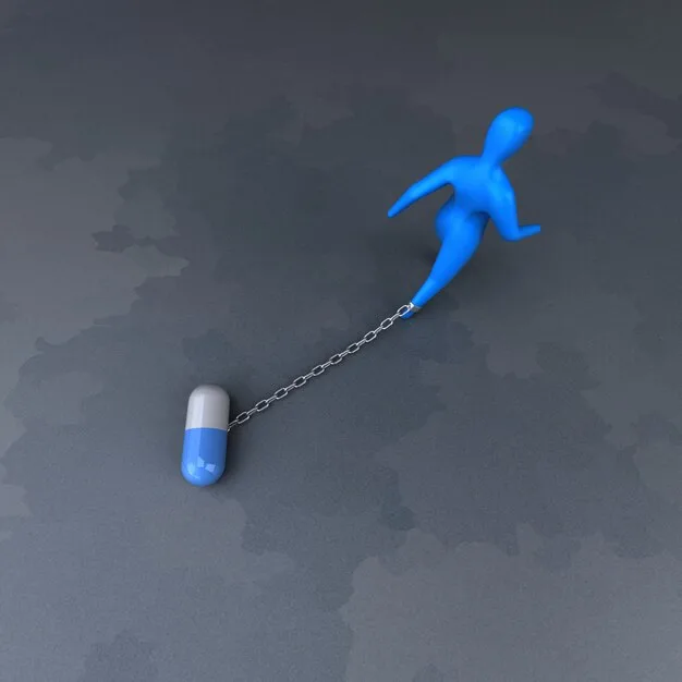 A visual representing freedom from addiction, like someone breaking free from chains, symbolizing quitting smoking and achieving better health.