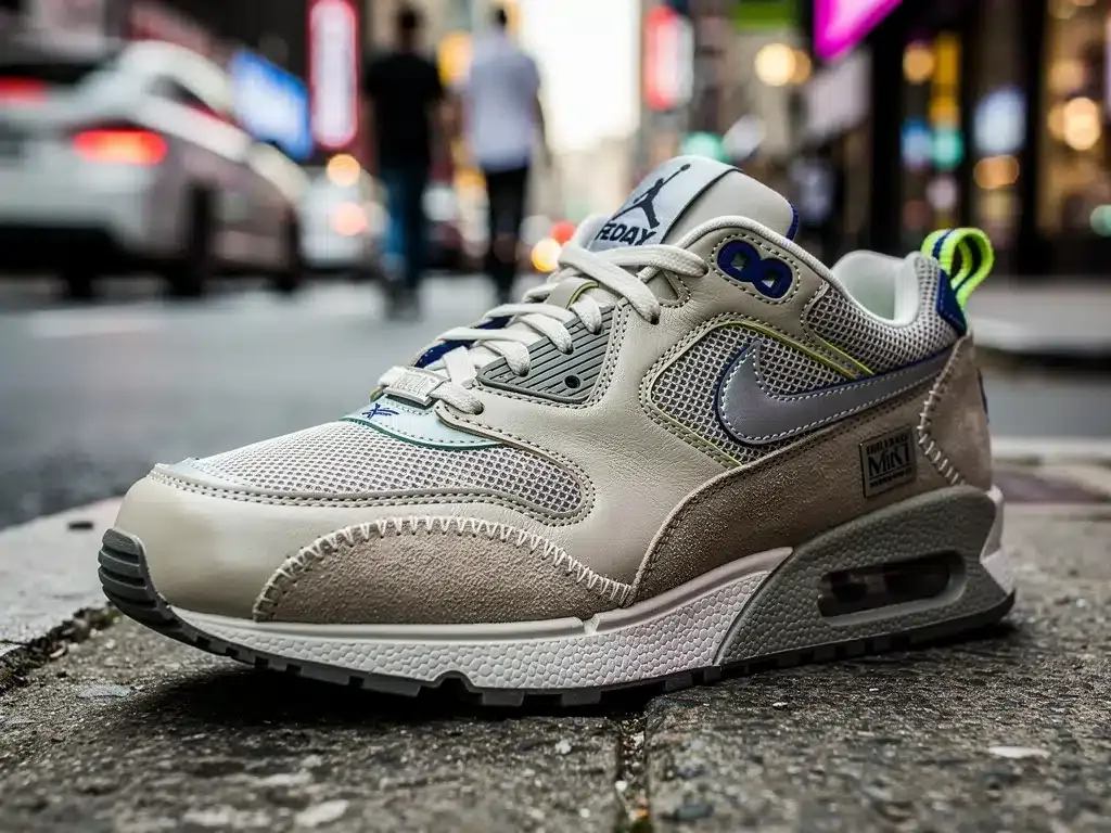 Close-up of limited-edition sneaker with intricate details.