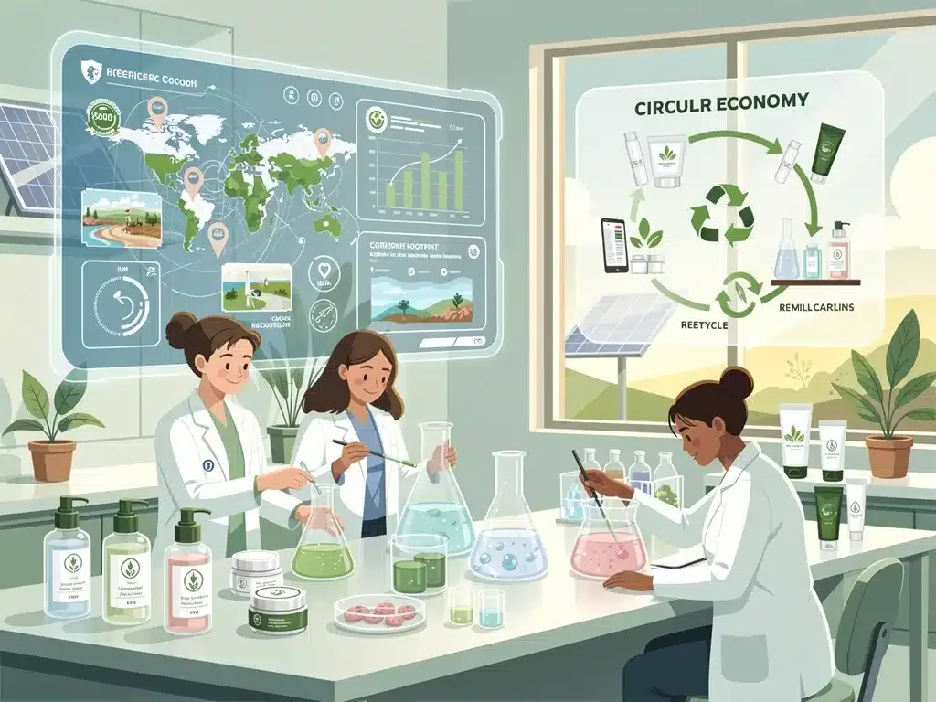 AI optimizing sustainable beauty product formulations and supply chains
