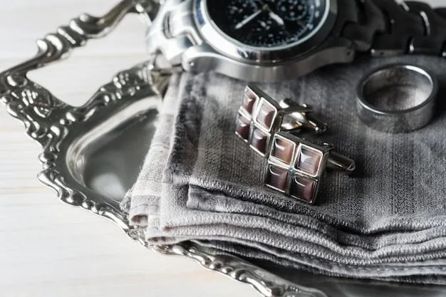 A stylish vignette showcasing various accessories for different dress codes: a sleek watch and cufflinks for formal, a patterned tie and leather brief for business casual, and fashionable sneakers with a statement necklace for smart casual.