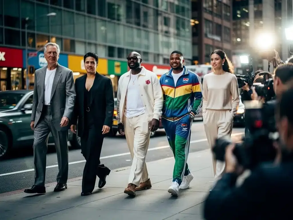 Celebrities in 2026 casualwear trends on a city street
