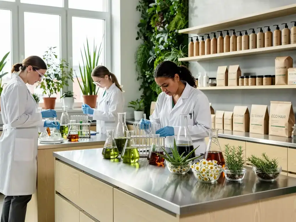 Scientists developing sustainable and eco-friendly haircare formulations