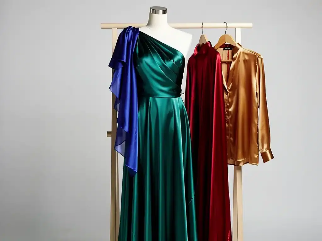 Elegant silk garments showcasing luxury and versatility in classic fashion.