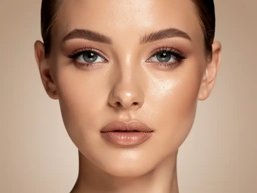 Flawless and long-lasting foundation on a woman's face in challenging US weather
