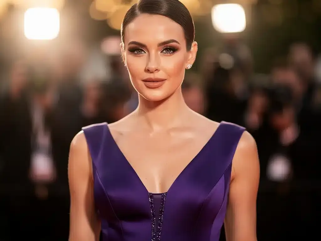 Celebrity in minimalist tailored gown, 2026 awards