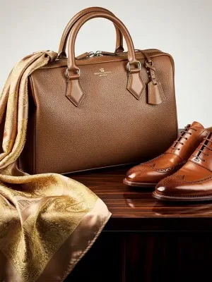 Classic fashion items arranged as an investment portfolio, showcasing appreciation potential.