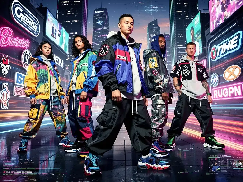 Dynamic collage of future streetwear collaborations and trends for 2026