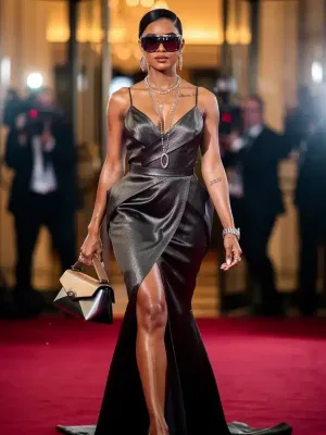 Glamorous celebrity on red carpet with iconic accessories 2026
