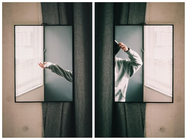A split-screen image showing two different scenarios: on one side, a person walking through a crowd leaving a noticeable scent trail (strong sillage), and on the other side, a person applying perfume with the scent staying very close to the skin (weak sillage).