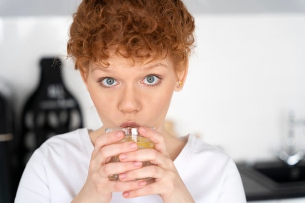 A person's face, subtly expressing a thoughtful and evaluative expression, as they smell a fragrance strip held near their nose, with a soft-focus background to draw attention to their sensory experience.]