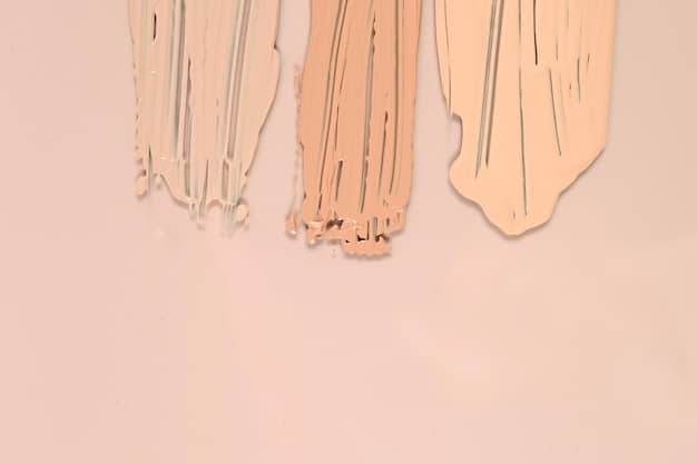 A split-screen image showing the difference between properly applied foundation (left) and poorly applied foundation (right), highlighting issues like cakiness, uneven blending, and mismatched shade.