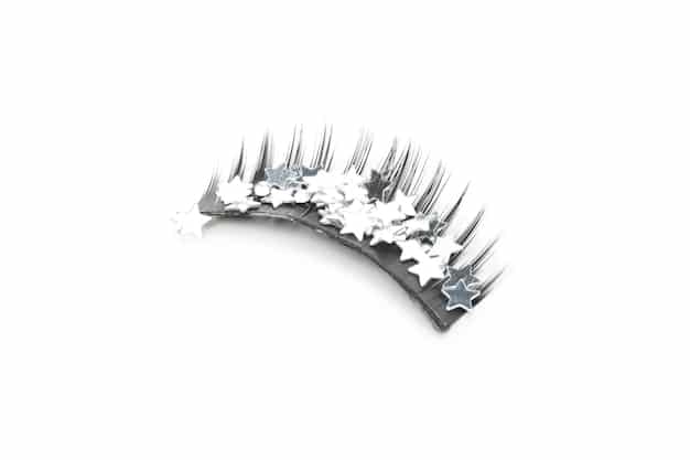 A selection of different styles of false eyelashes displayed on a clean white surface. The lashes range from natural and subtle to dramatic and voluminous. Each set is clearly labeled with its style.