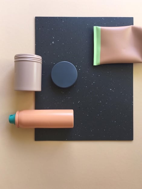 A close-up of various makeup products for oily skin, including matte foundation, oil-free primer, and blotting papers. The focus is on the product labels and textures that cater to oily skin's needs.