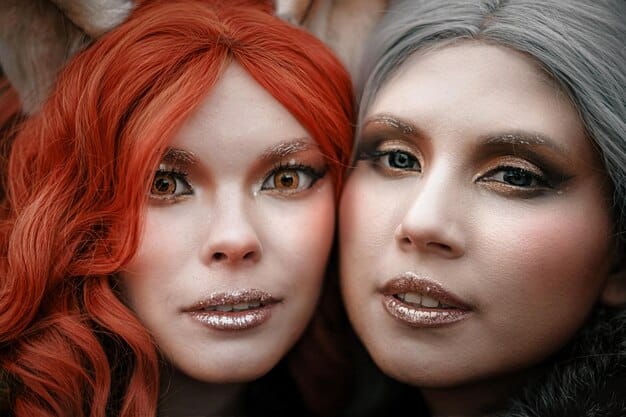 A split image showcasing two different monochromatic makeup looks. On one side, a warm terracotta palette is used for the eyes, cheeks, and lips, creating a sun-kissed effect. On the other side, a cool-toned pink palette gives a fresh, rosy appearance.