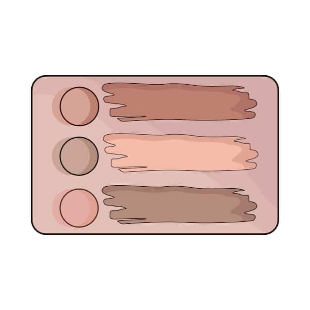 A contour palette with different shades, swatched on a variety of skin tones to demonstrate how the colors appear.
