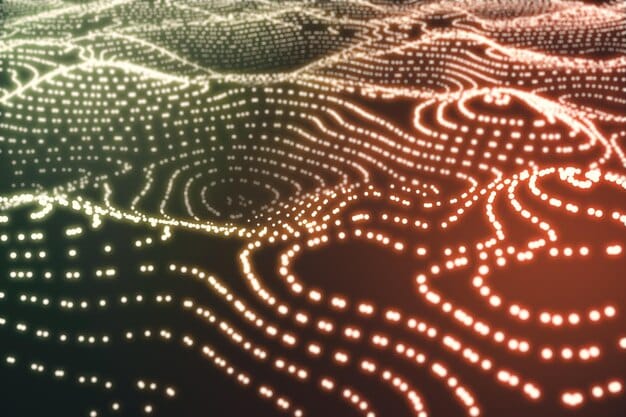 A detailed, abstract image showing a network of diverse data streams and code, with subtle glowing blue lines representing security protocols and green shields protecting key nodes, symbolizing proactive cyber defense.