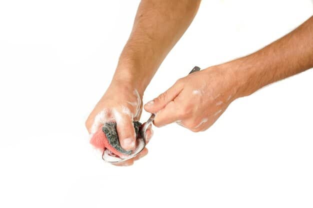 A close-up of a man's hands with neatly trimmed nails, showcasing well-maintained personal hygiene.