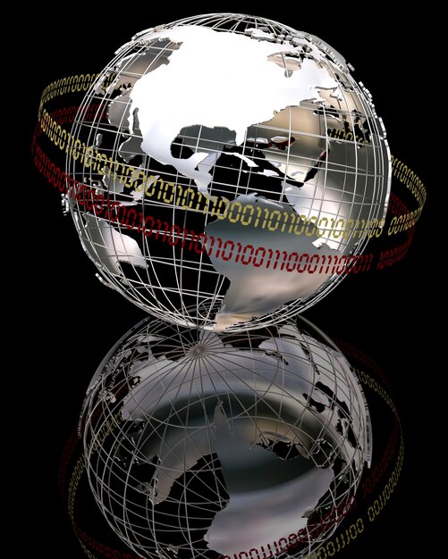 A stylized globe with arrows indicating complex trade routes and shipping containers, overlaid with financial symbols and currency exchange rate graphs.