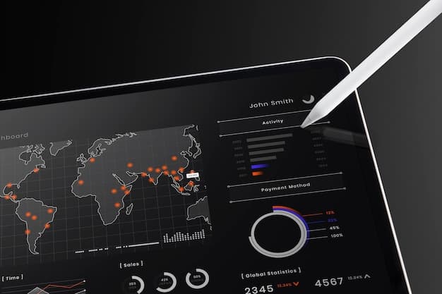 A sleek, modern user interface displaying data analytics dashboards, representing data-driven decision making for a small business.