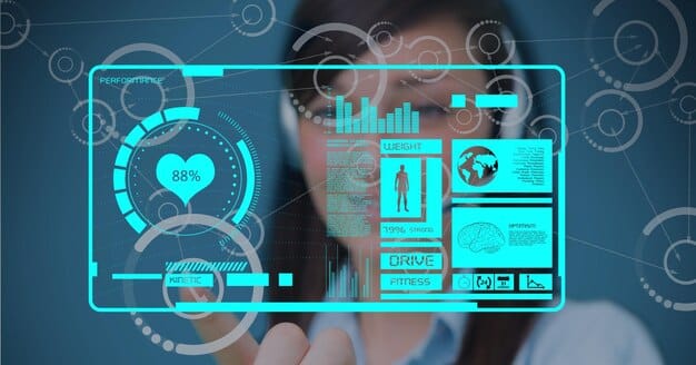 A digital health interface displaying patient data and telehealth options, symbolizing innovation in healthcare delivery and cost management.
