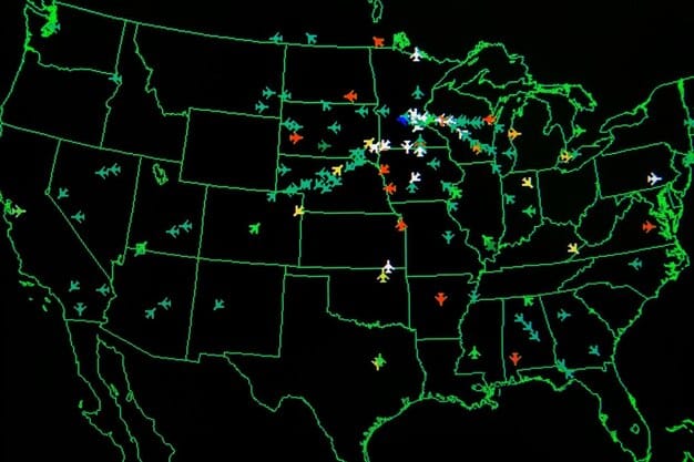 A detailed map of the United States with specific sectors highlighted (e.g., healthcare, education, infrastructure), showing arrows indicating how government spending and debt might impact each area.