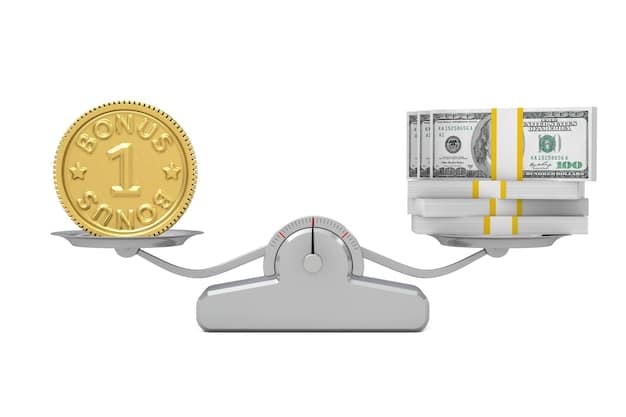 A digital scale balancing a stack of US dollar bills on one side and a microchip representing technology on the other, symbolizing the economic and technological balance affected by AI regulation in the US.