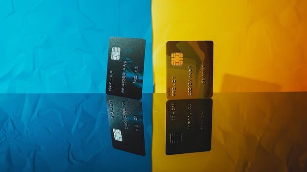 A Split image showing a credit debit card on one side with rising arrow and a house on the other with rising arrow. The image has title 