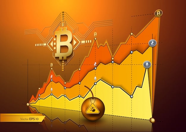 A graph illustrating the correlation between Bitcoin's price and inflation rates over the past decade. Highlight the periods where Bitcoin's value increased during times of high inflation, emphasizing its potential as an inflation hedge in the context of Cryptocurrency and the Economy: Is Bitcoin a Safe Haven or a Risky Investment?.