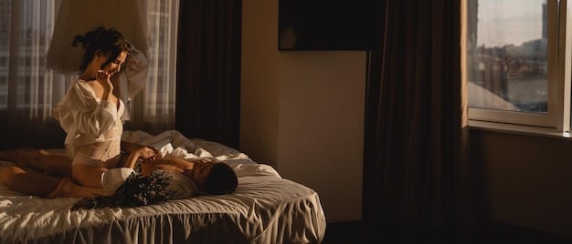 A serene scene of a bedroom with soft, diffused lighting. A person is seen sleeping peacefully under a warm, cozy blanket. The room includes elements such as a bedside lamp, a book, and a cup of herbal tea, all suggesting a relaxing pre-sleep routine.