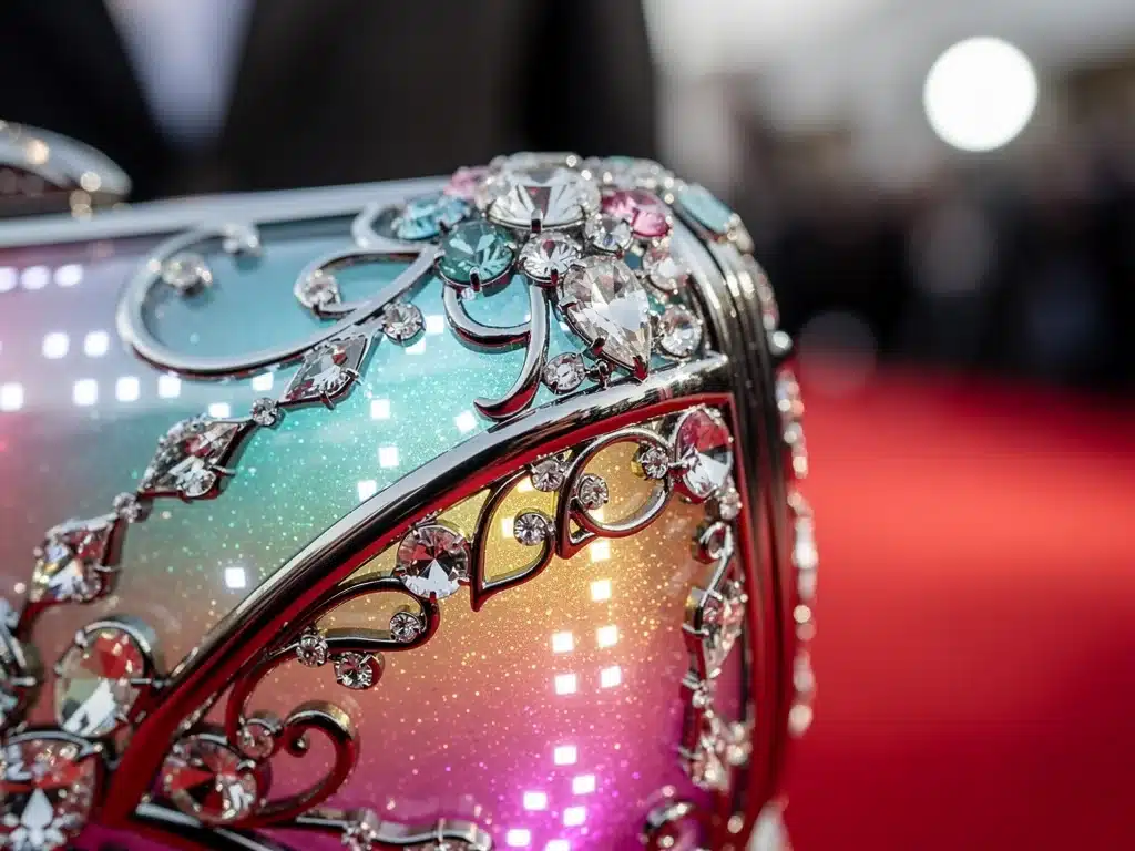 Augmented reality accessory on celebrity red carpet