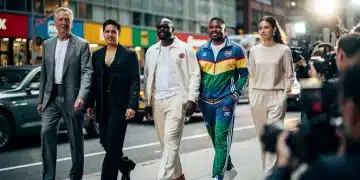 Celebrities in 2026 casualwear trends on a city street