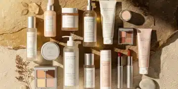 Sustainable beauty products in eco-friendly packaging
